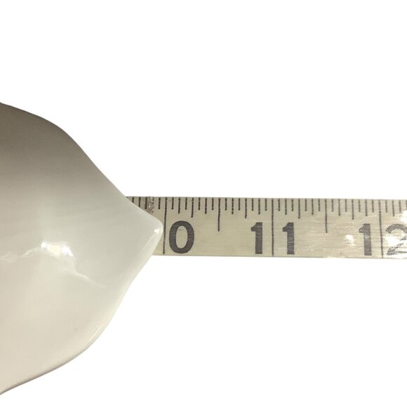 Olive Leaf Shaped Serving Tray Italy Made 6954 10" x 4" x 1" Ceramic Handpainted - Picture 5 of 6